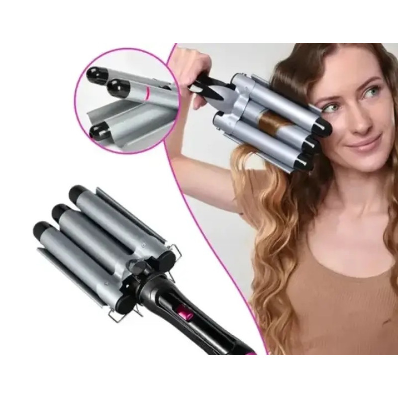 Плойка для завивки волос Domotec MS-481B с тройным нагревом