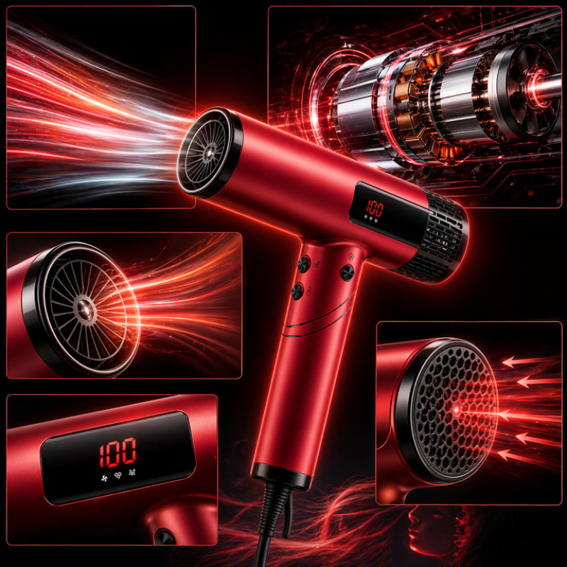 Фен ROZIA A1 AND-6162-9 1800 Вт BLDC – быстрая сушка и защита волос