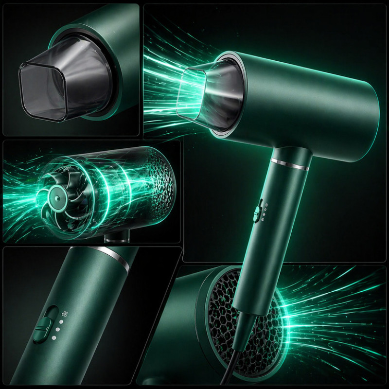 Фен для волос VGR V-431 1600–1800 Вт с концентратором и холодным обдувом