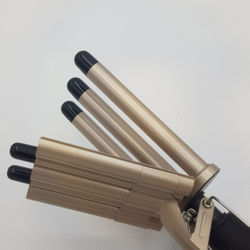 Плойка для завивки волос 5 волн Gemei GM-2933 с керамическим покрытием и терморегулятором