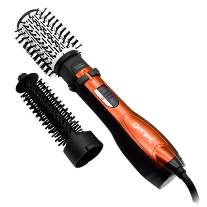 Стайлер-фен-щётка Gemei GM-4828, 3 в 1, вращающиеся насадки, 1000 Вт, керамическое покрытие
