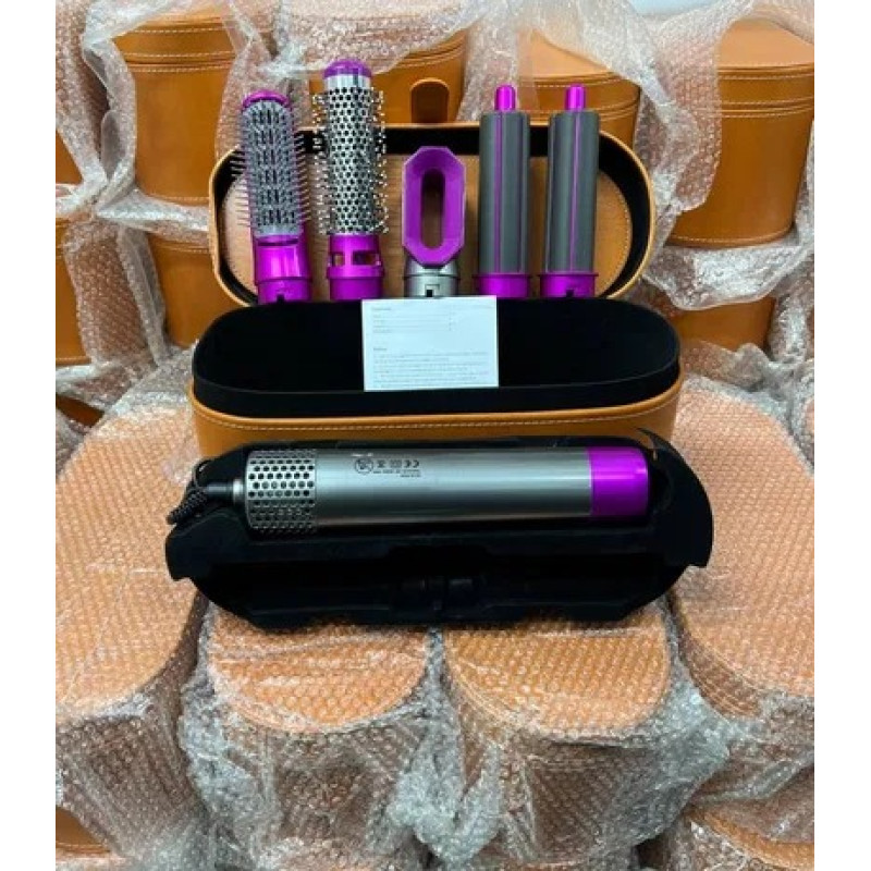 Стайлер для волос 5 в 1 с насадками + коробка и чехол | HAIR BRUSH в стиле Dyson